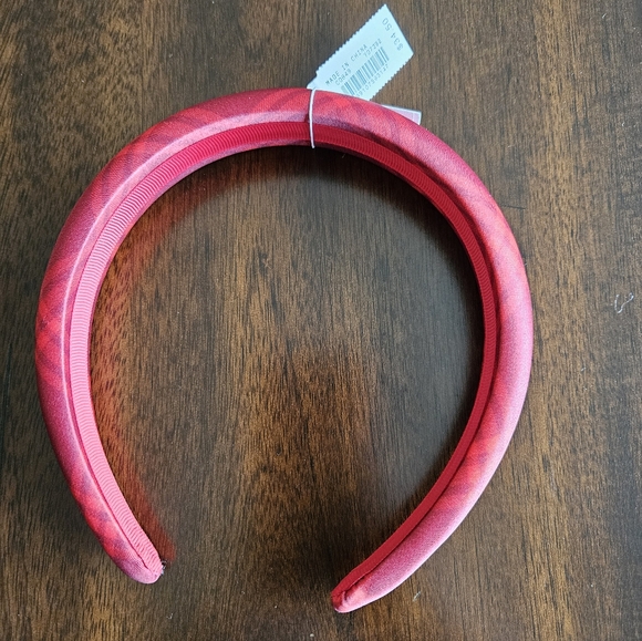 J.Crew tartan plaid padded headband, red - Picture 2 of 3